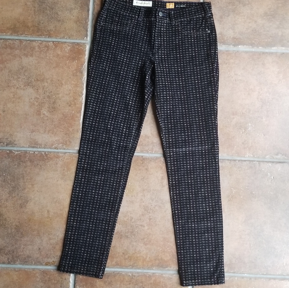 Anthropologie Pilcro and the Letterpress Courderoy Serif Leggings Size 30